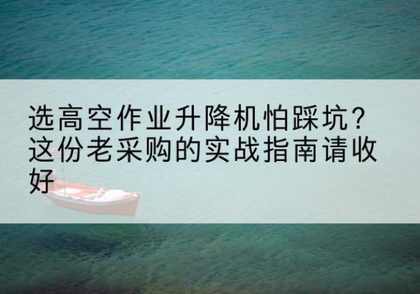 都安高空作业升降机厂家推荐-选高空作业升降机怕踩坑？这份老采购的实战指南请收好
